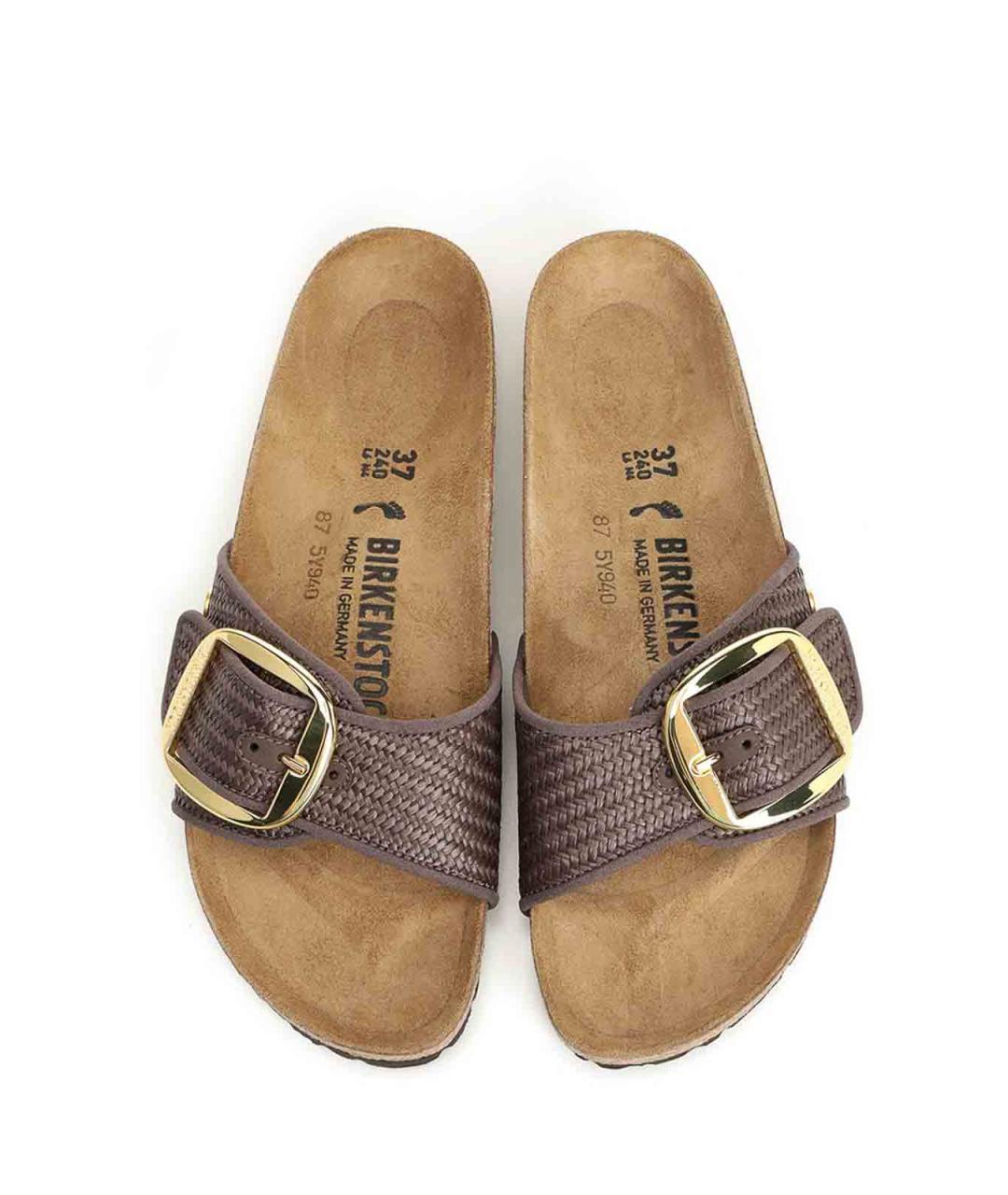BIRKENSTOCK Коричневые замшевые сандалии, фото 5