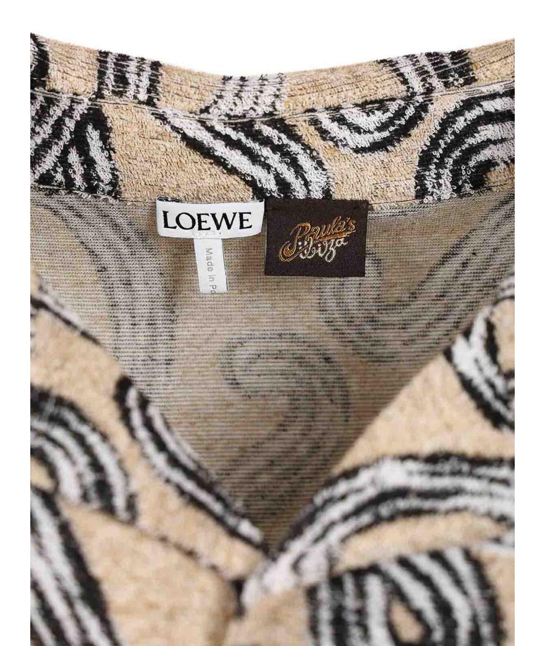 LOEWE Бежевая хлопковая кэжуал рубашка, фото 5