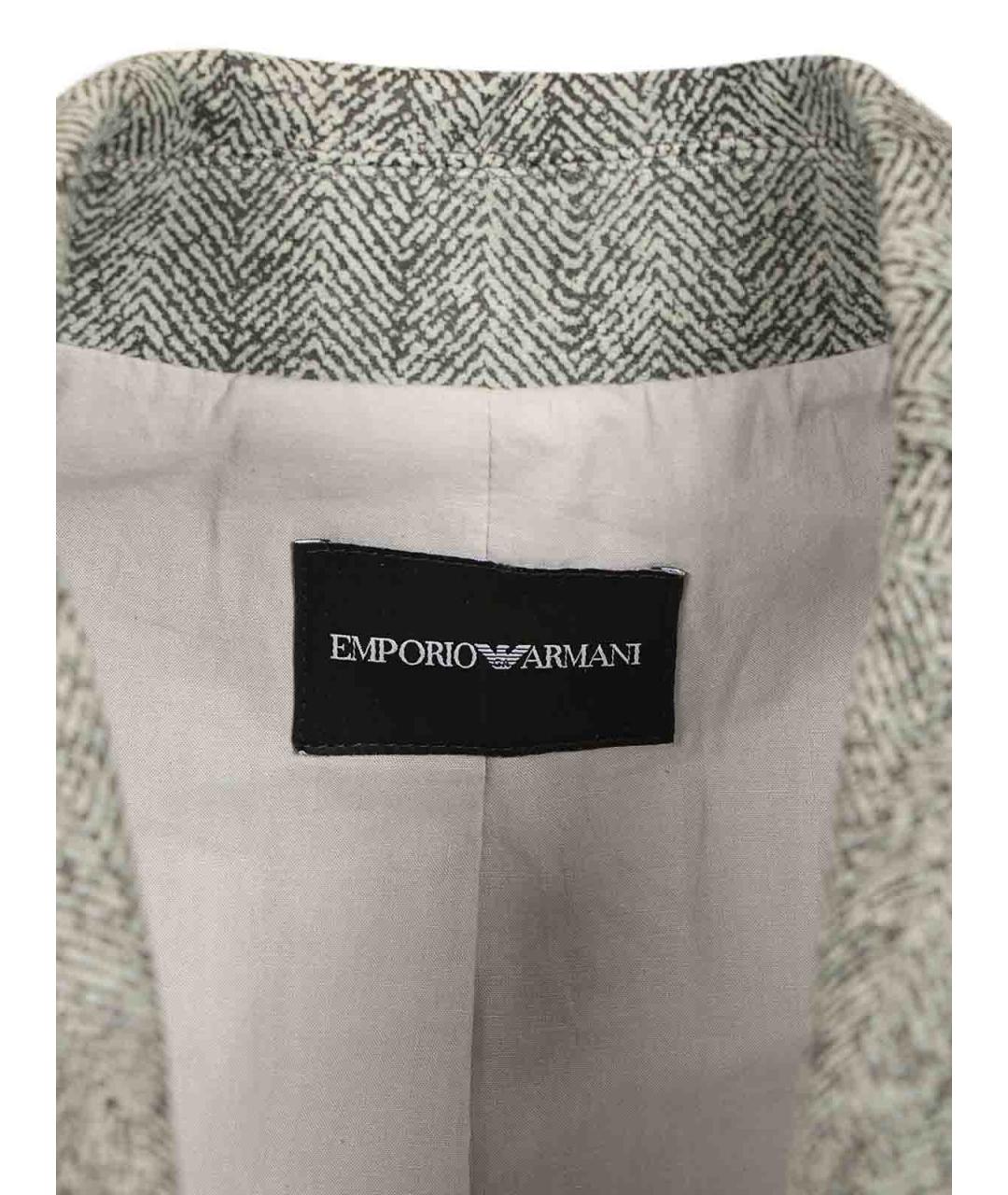 EMPORIO ARMANI Серый хлопковый жакет/пиджак, фото 5