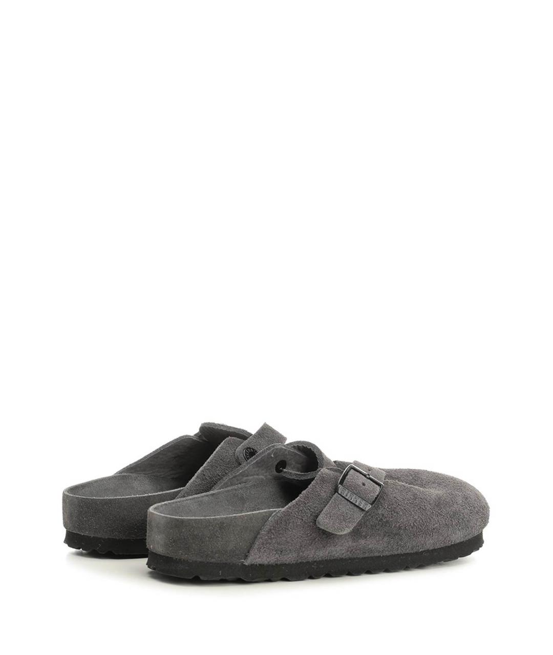 BIRKENSTOCK Серые замшевые сабо, фото 3