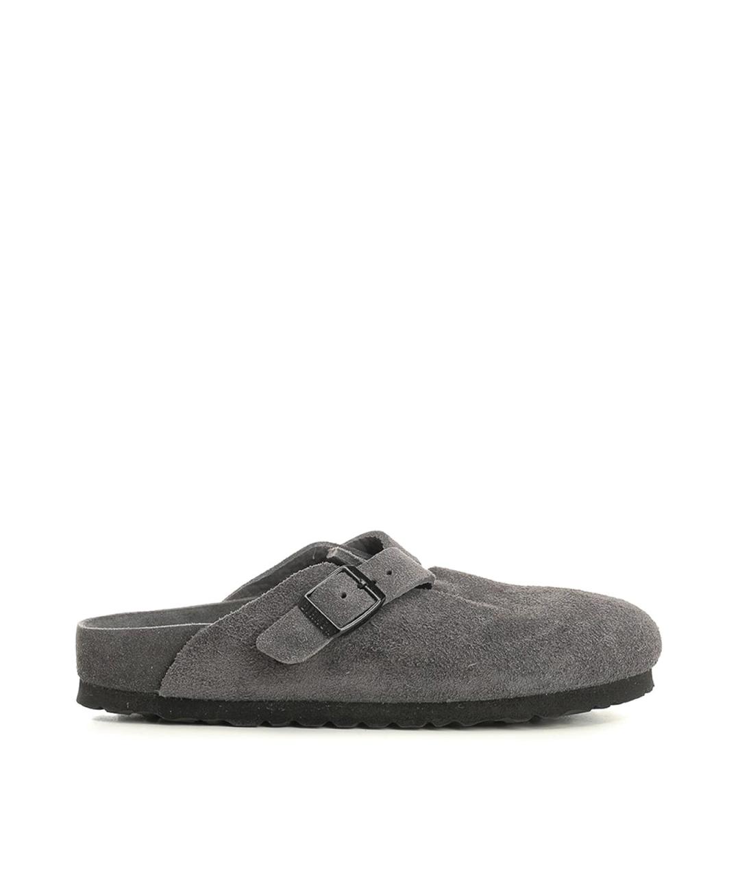 BIRKENSTOCK Серые замшевые сабо, фото 1