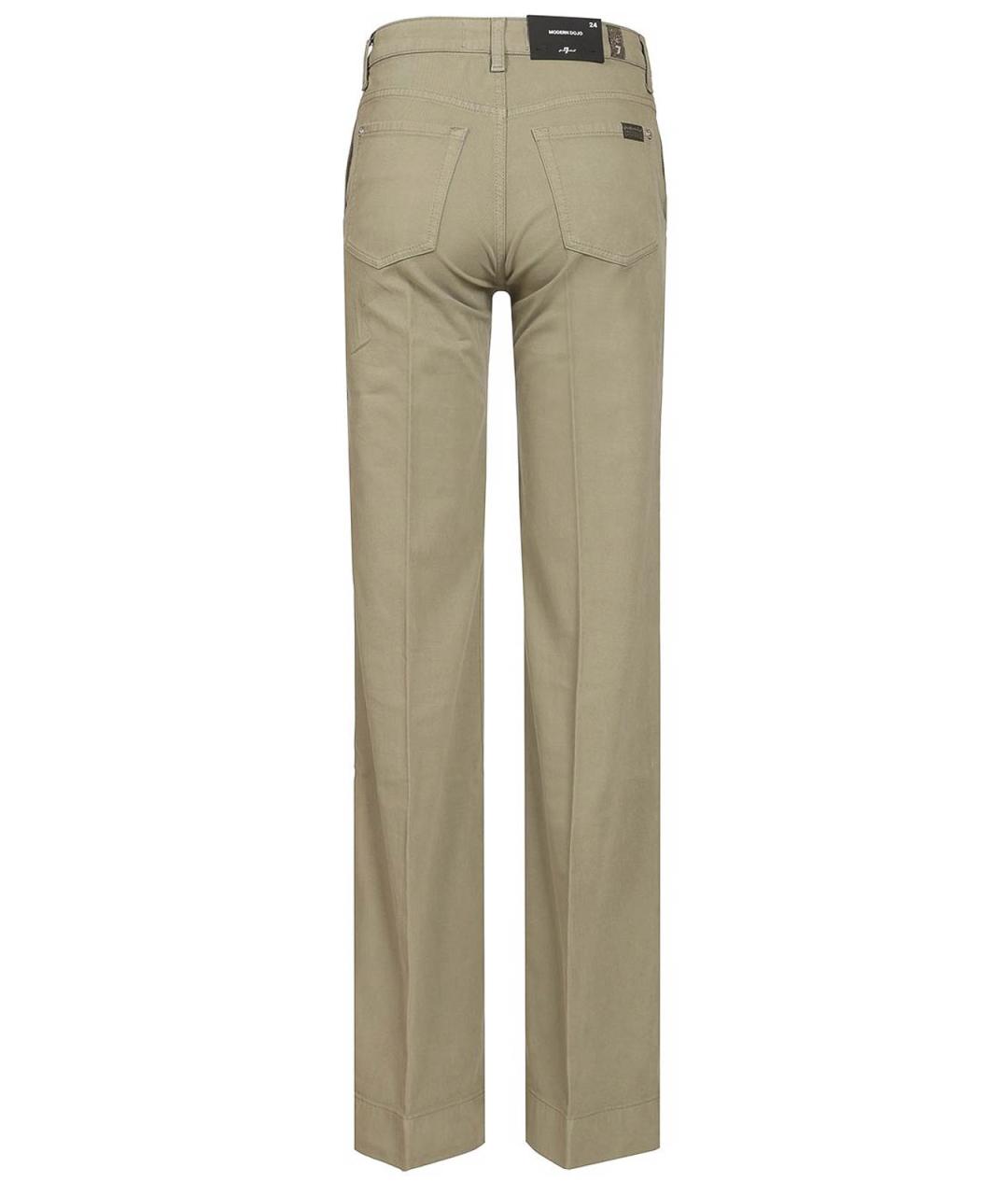 7 FOR ALL MANKIND Серые хлопковые прямые джинсы, фото 2