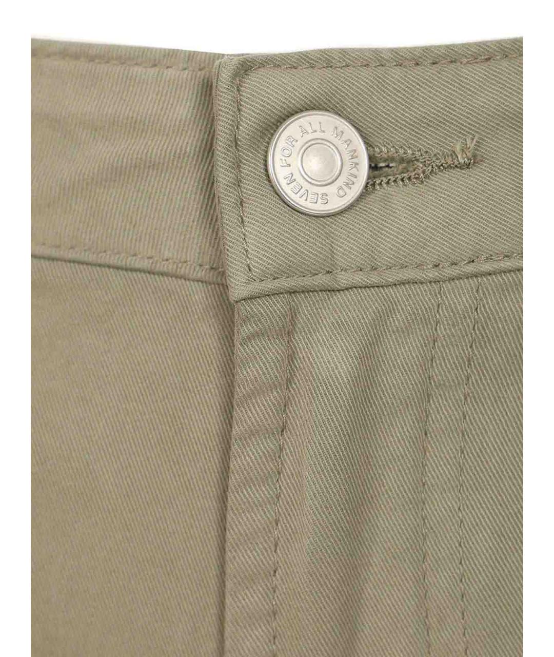 7 FOR ALL MANKIND Серые хлопковые прямые джинсы, фото 4