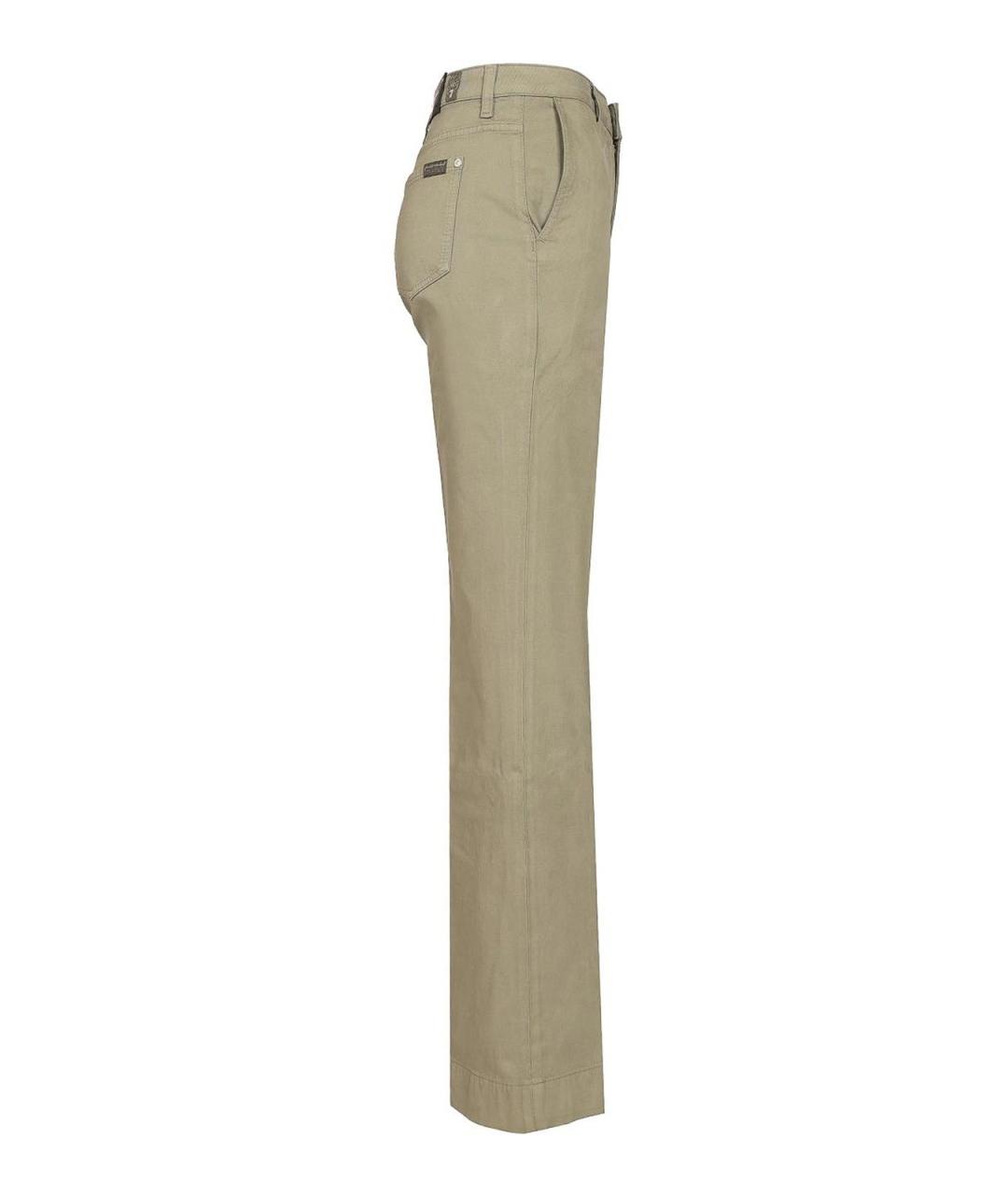 7 FOR ALL MANKIND Серые хлопковые прямые джинсы, фото 3