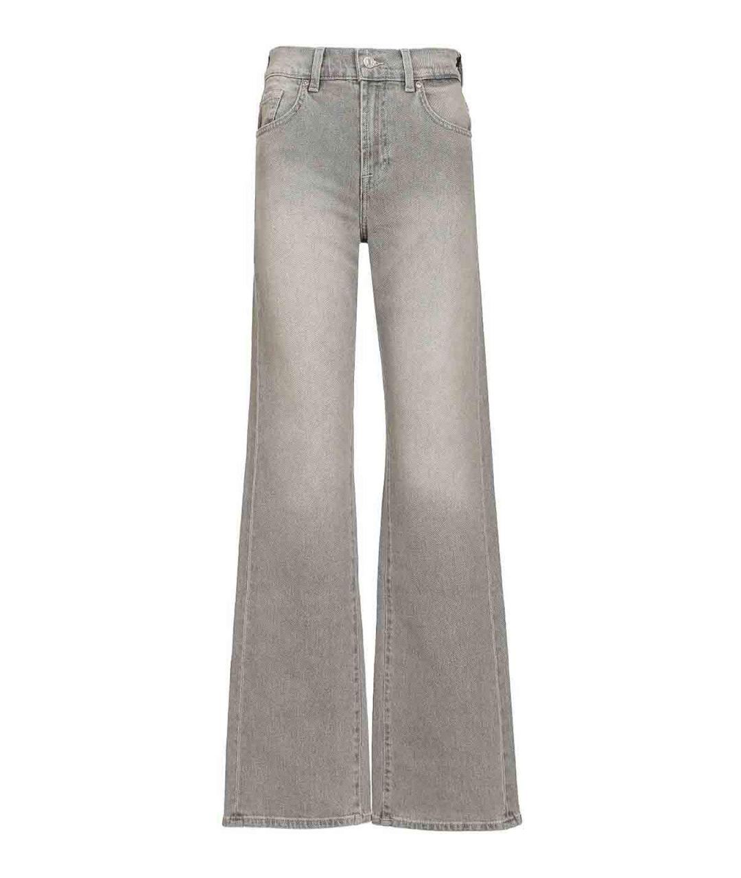 7 FOR ALL MANKIND Серые хлопковые джинсы клеш, фото 1
