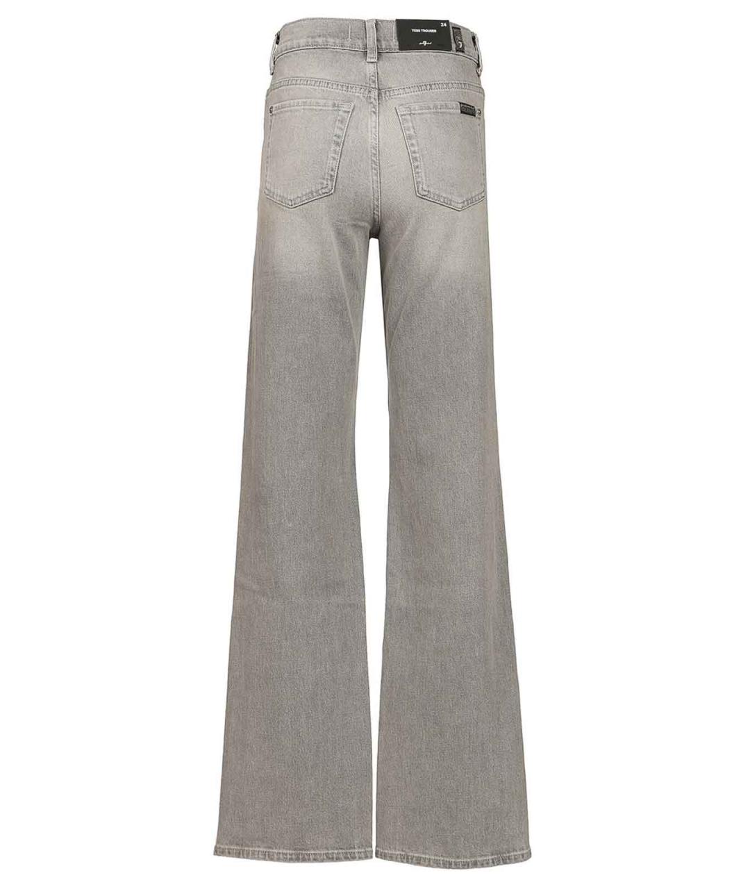 7 FOR ALL MANKIND Серые хлопковые джинсы клеш, фото 2