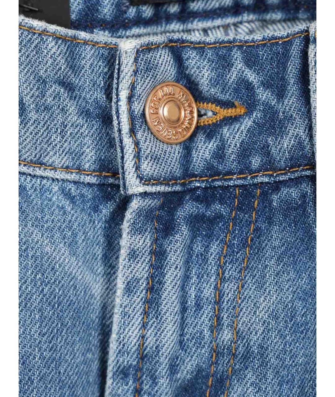 7 FOR ALL MANKIND Синие хлопковые прямые джинсы, фото 3
