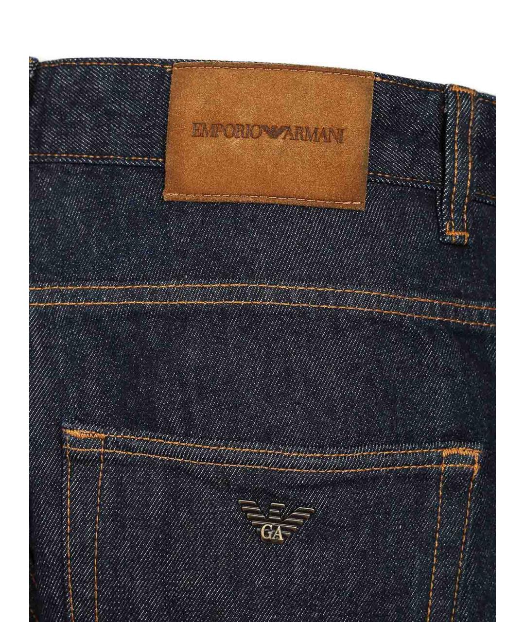 EMPORIO ARMANI Синие хлопковые джинсы, фото 5