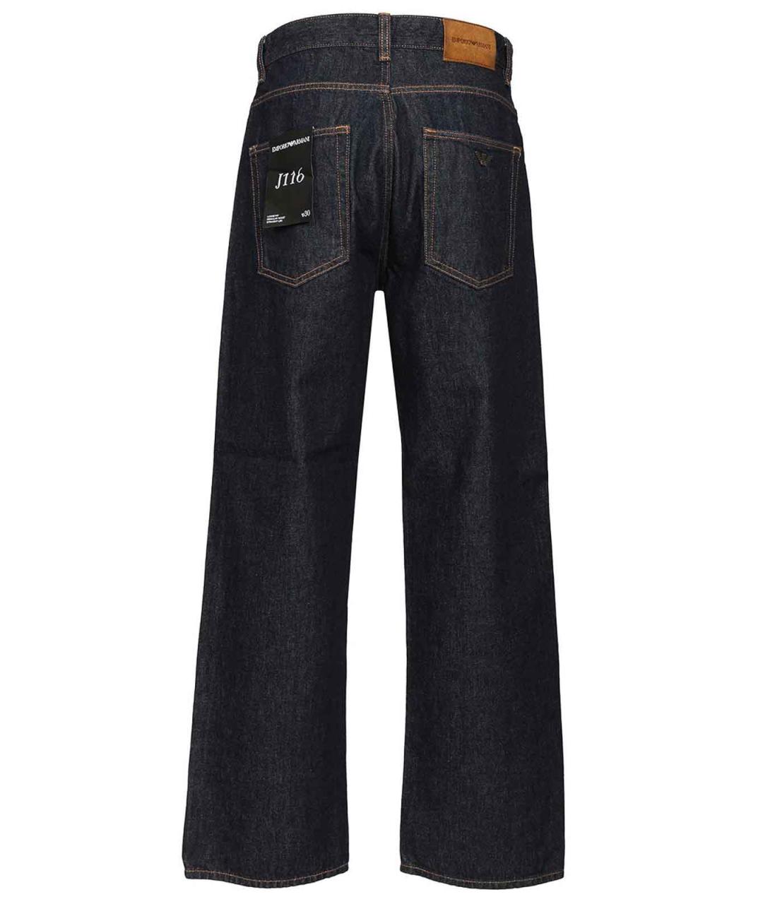 EMPORIO ARMANI Синие хлопковые джинсы, фото 2