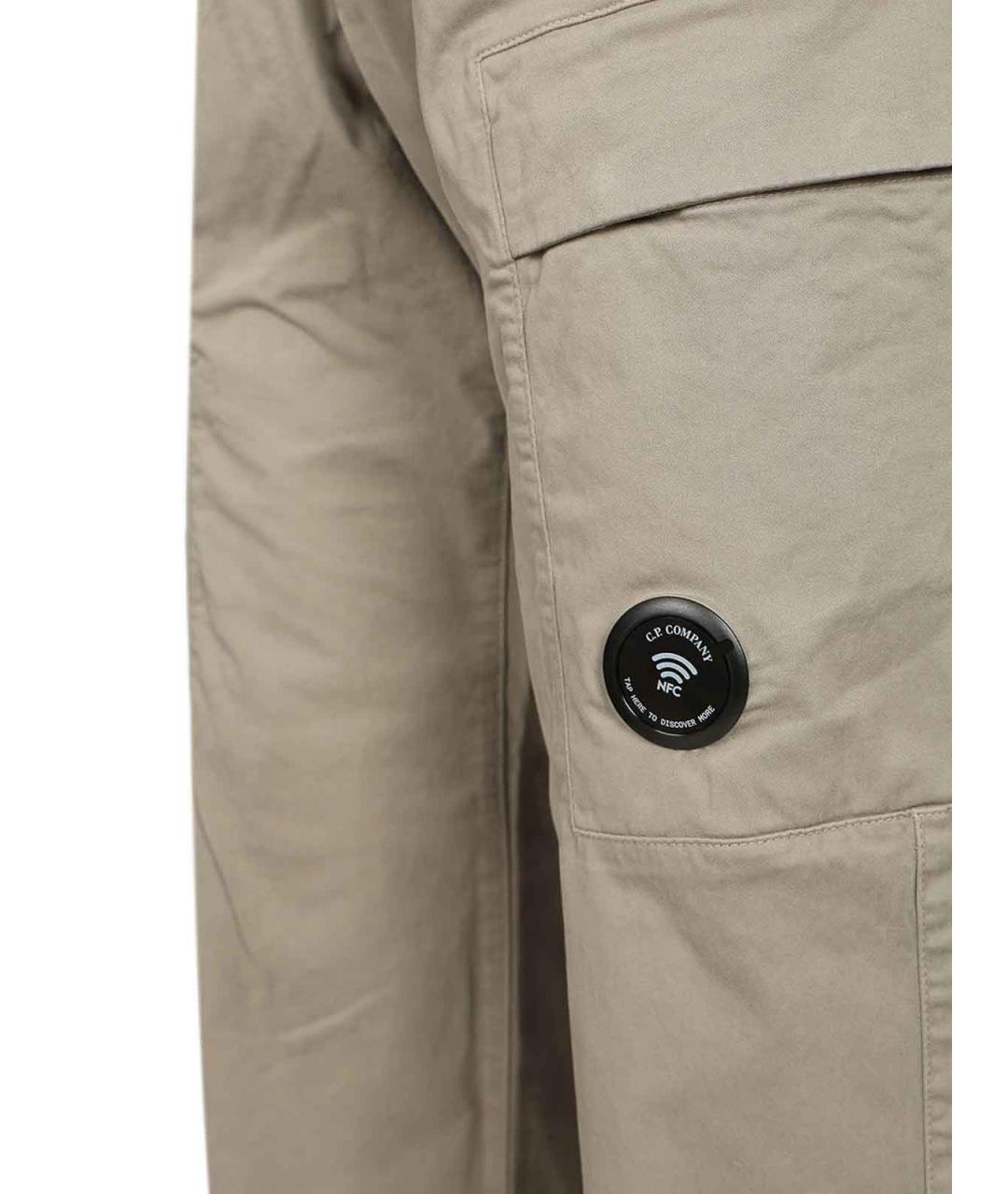 CP COMPANY Серые хлопковые повседневные брюки, фото 4