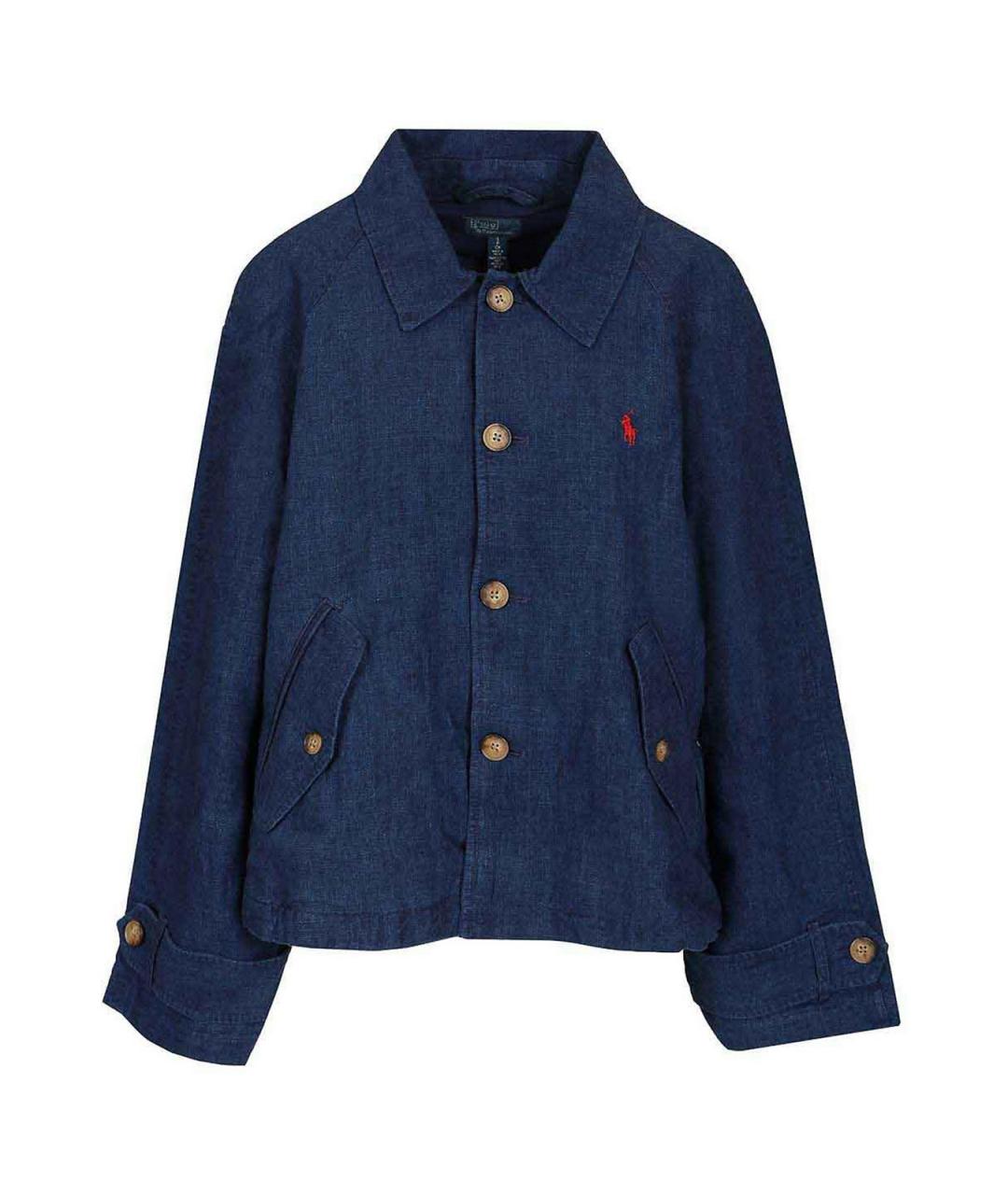 POLO RALPH LAUREN Синяя льняная куртка, фото 1