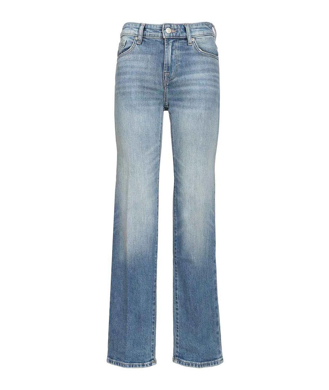 7 FOR ALL MANKIND Синие хлопковые прямые джинсы, фото 1