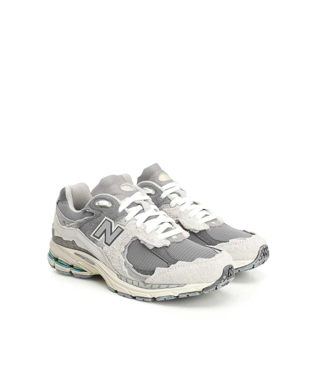 NEW BALANCE Серые замшевые низкие кроссовки / кеды, фото 2