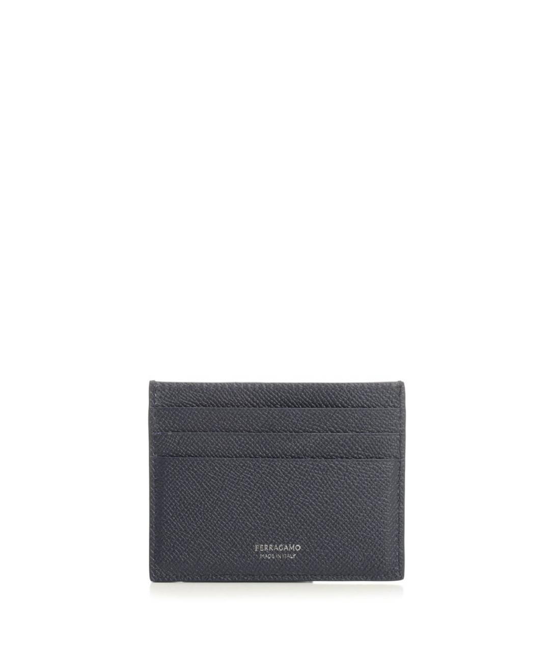 FERRAGAMO Синий кожаный кардхолдер, фото 3