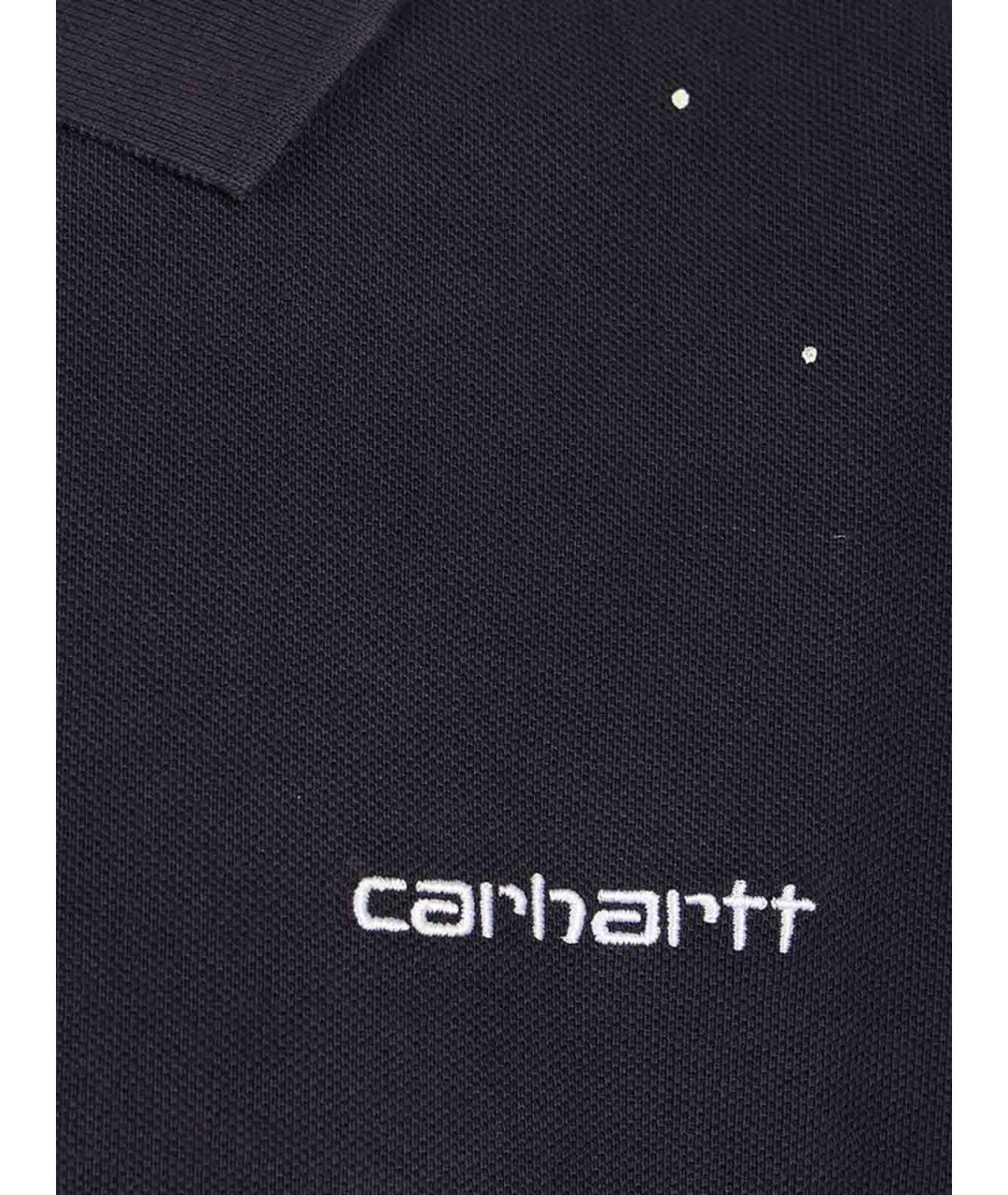 CARHARTT Синее хлопковое поло с коротким рукавом, фото 3