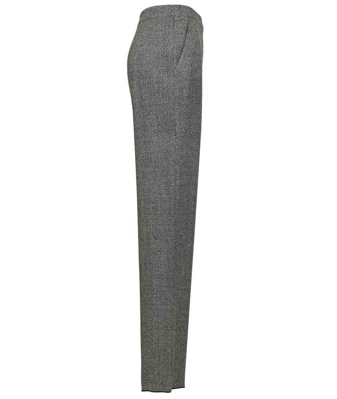 EMPORIO ARMANI Серые вискозные брюки широкие, фото 3