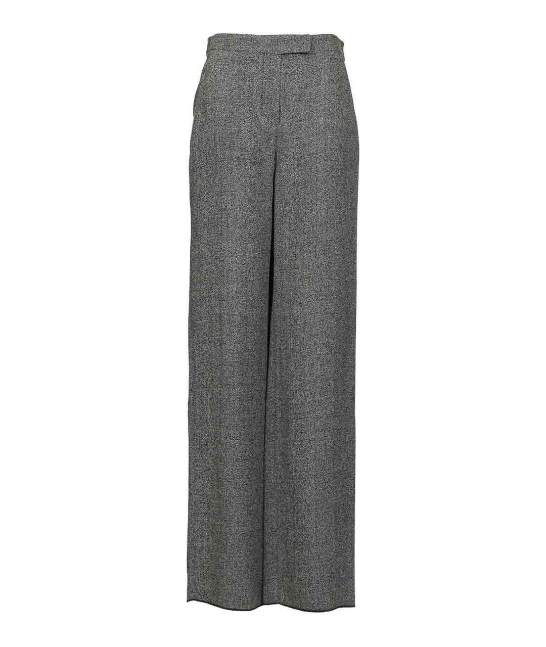 EMPORIO ARMANI Серые вискозные брюки широкие, фото 1