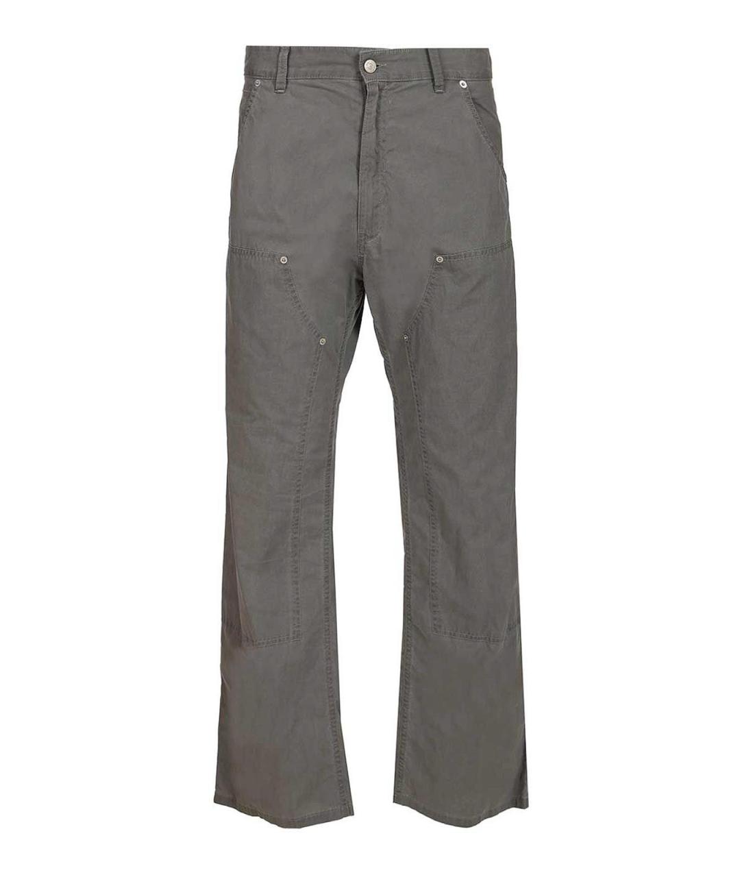MM6 MAISON MARGIELA Серые хлопковые повседневные брюки, фото 1