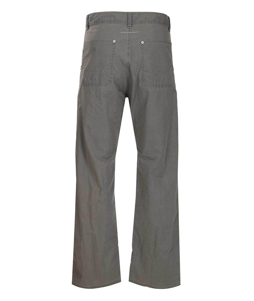 MM6 MAISON MARGIELA Серые хлопковые повседневные брюки, фото 2