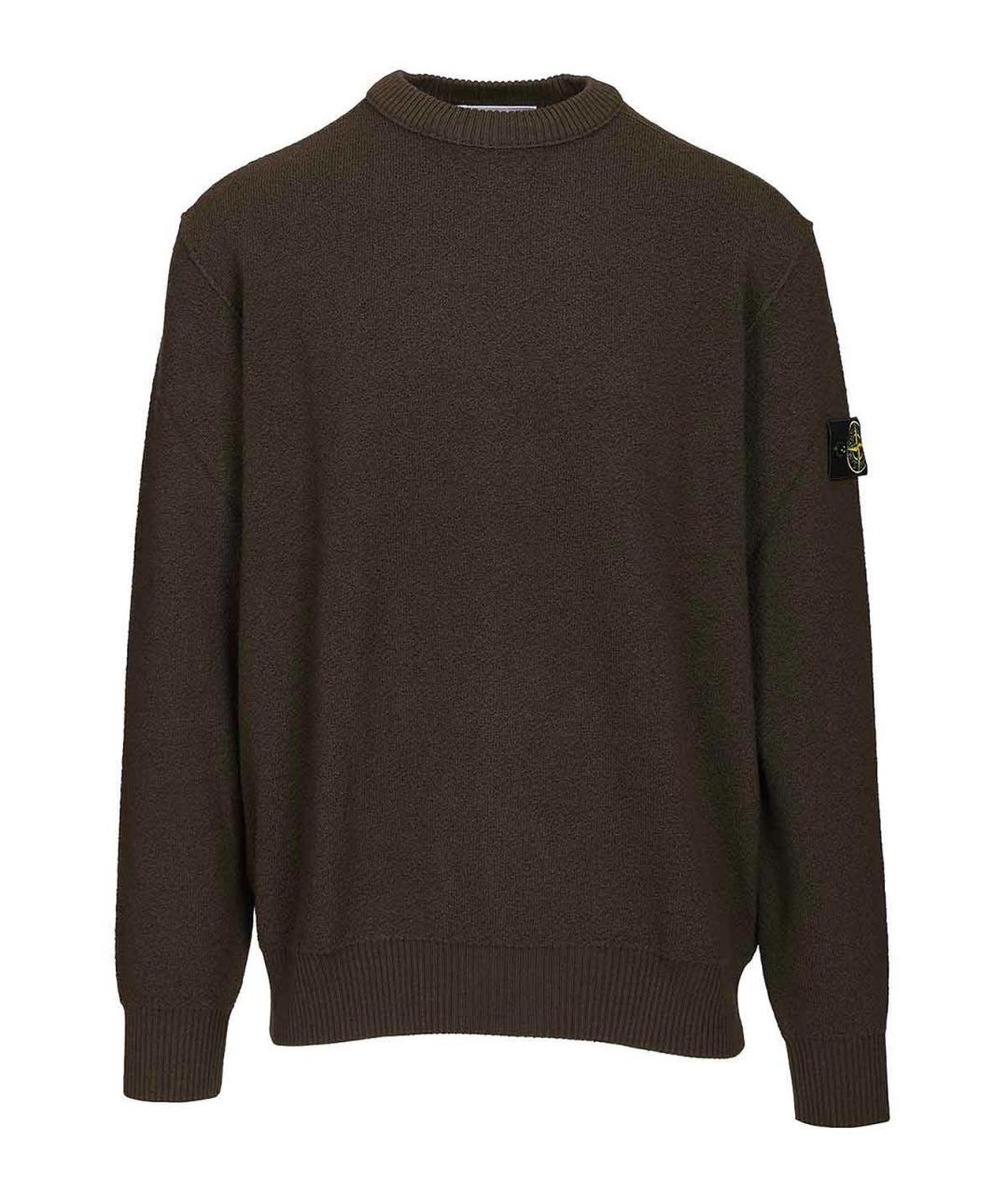 STONE ISLAND Серый шерстяной джемпер / свитер, фото 1