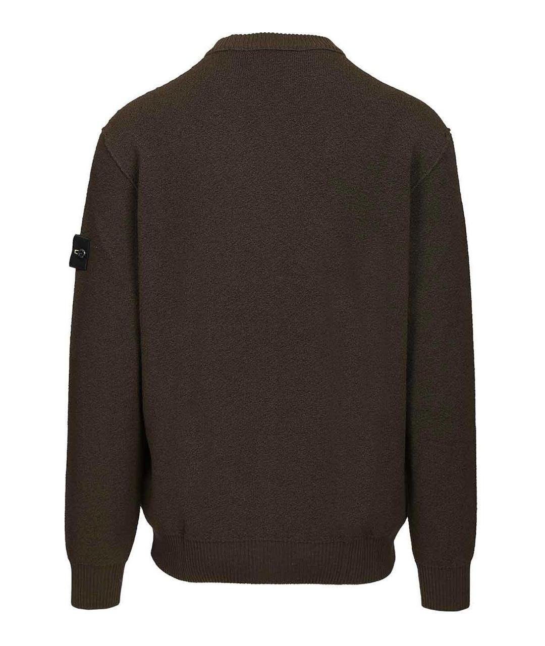 STONE ISLAND Серый шерстяной джемпер / свитер, фото 2
