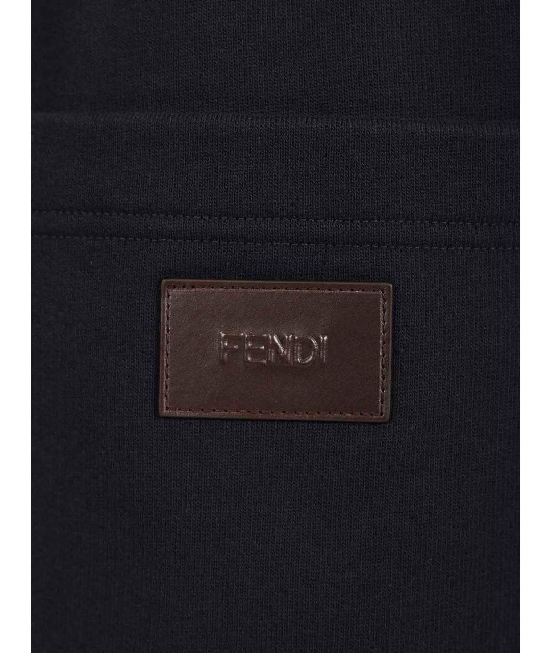FENDI Синие хлопковые шорты, фото 6