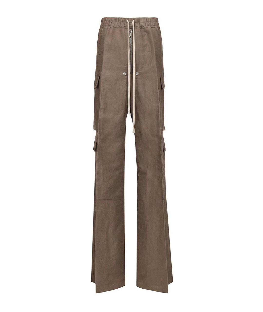 RICK OWENS Бежевые хлопковые повседневные брюки, фото 1