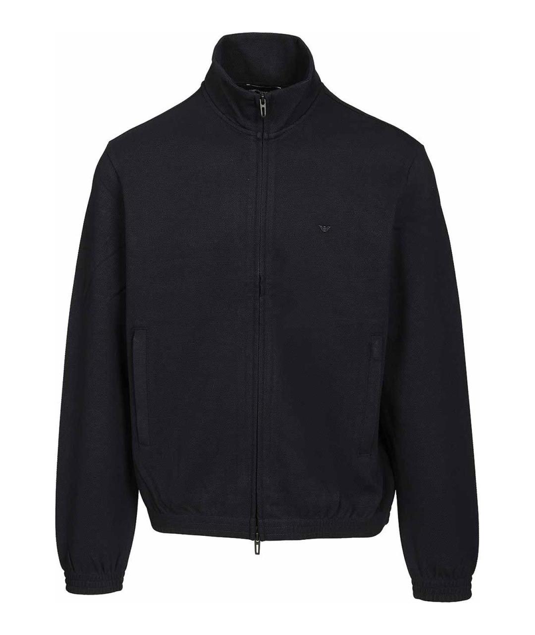EMPORIO ARMANI Синий вискозный джемпер / свитер, фото 1