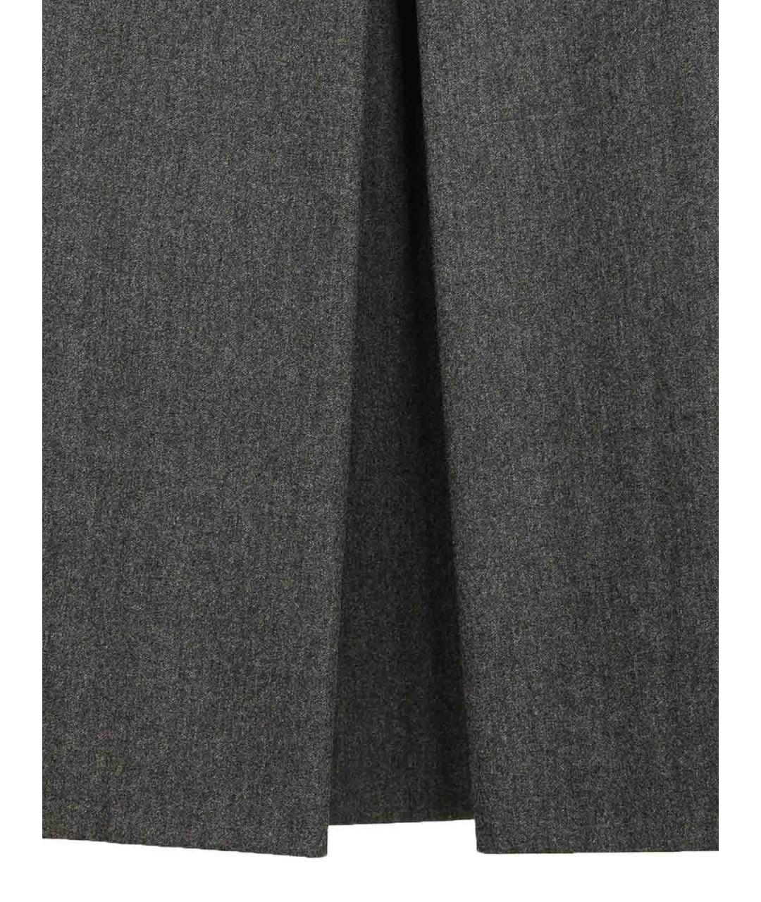 EMPORIO ARMANI Серая кашемировая юбка миди, фото 4
