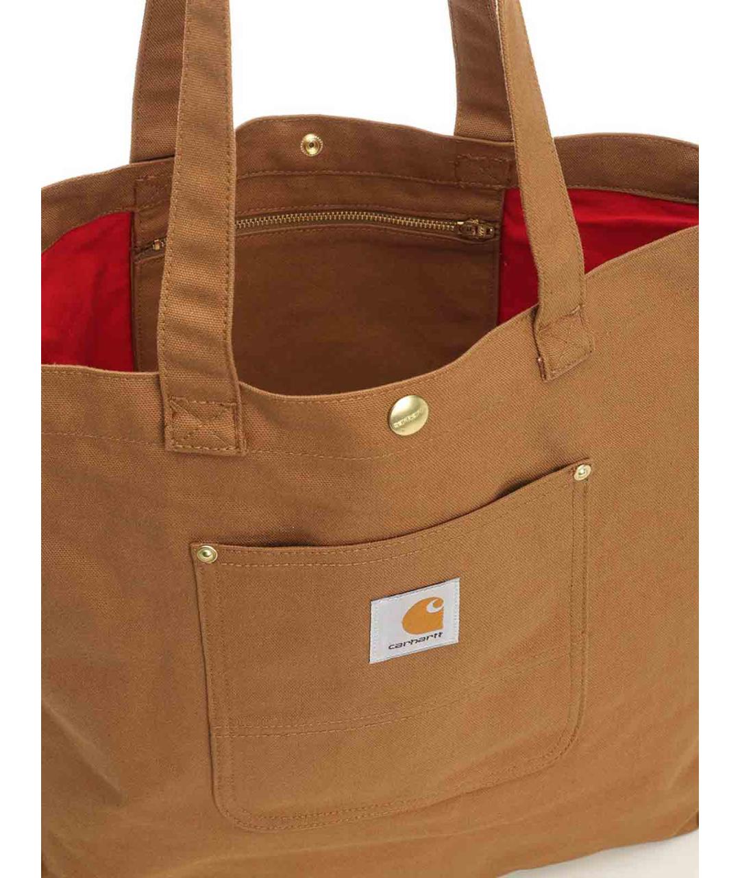 CARHARTT Коричневая тканевая сумка тоут, фото 4