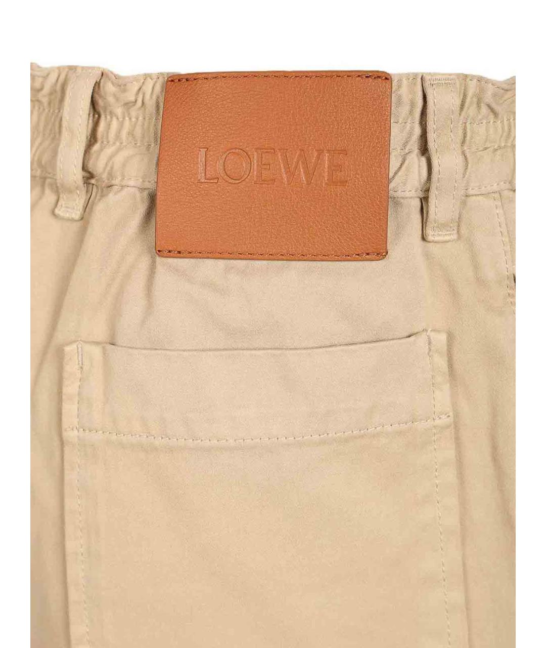 LOEWE Бежевые хлопковые шорты, фото 4