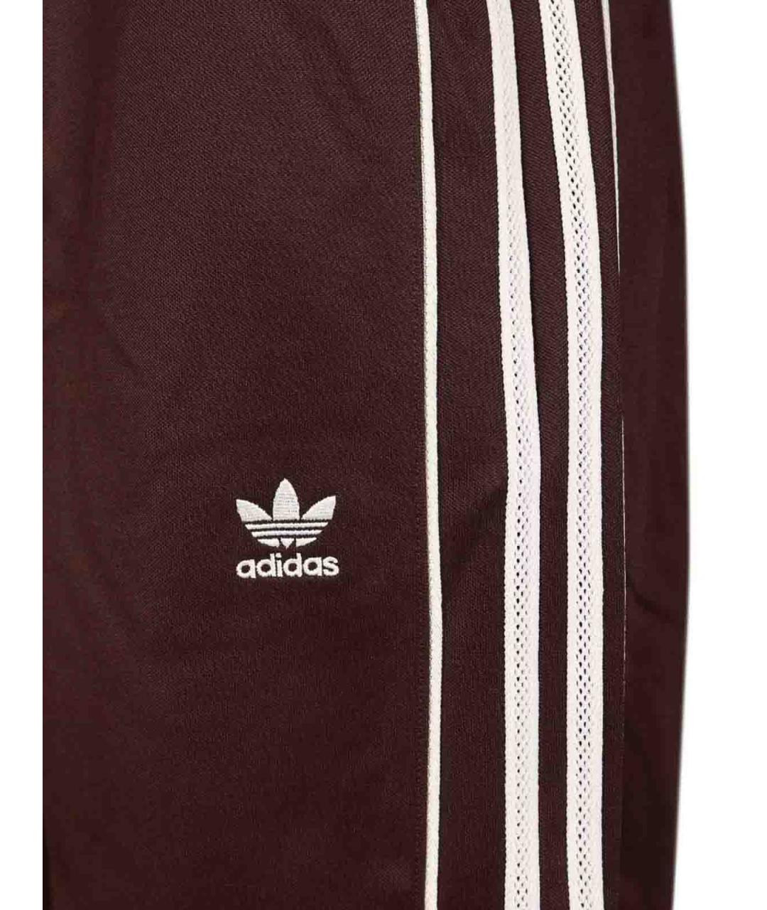 ADIDAS Коричневые хлопковые повседневные брюки, фото 4