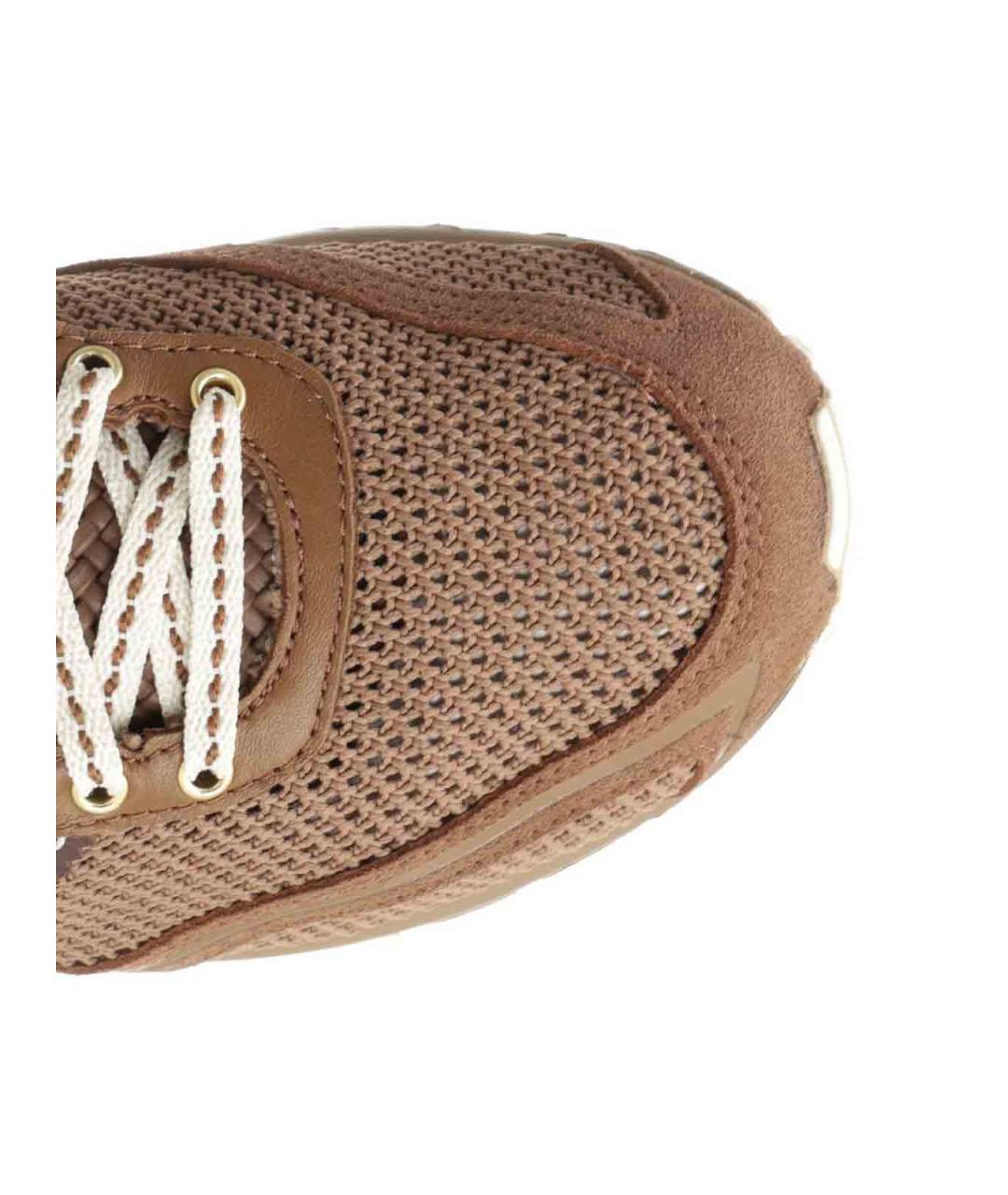 ADIDAS Коричневые кожаные низкие кроссовки / кеды, фото 4