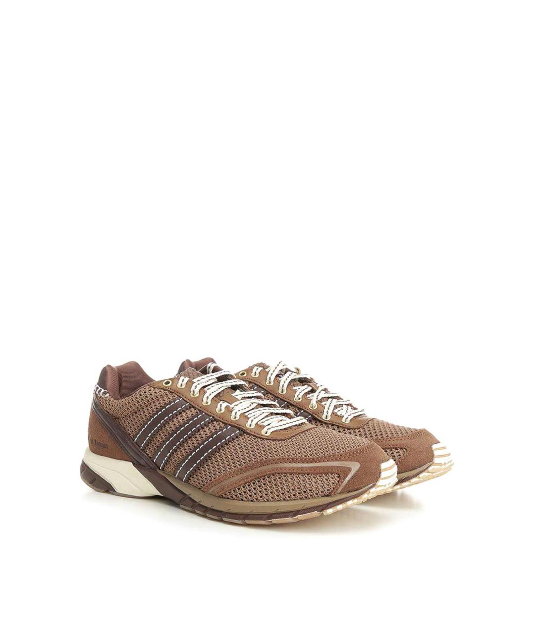 ADIDAS Коричневые кожаные низкие кроссовки / кеды, фото 2