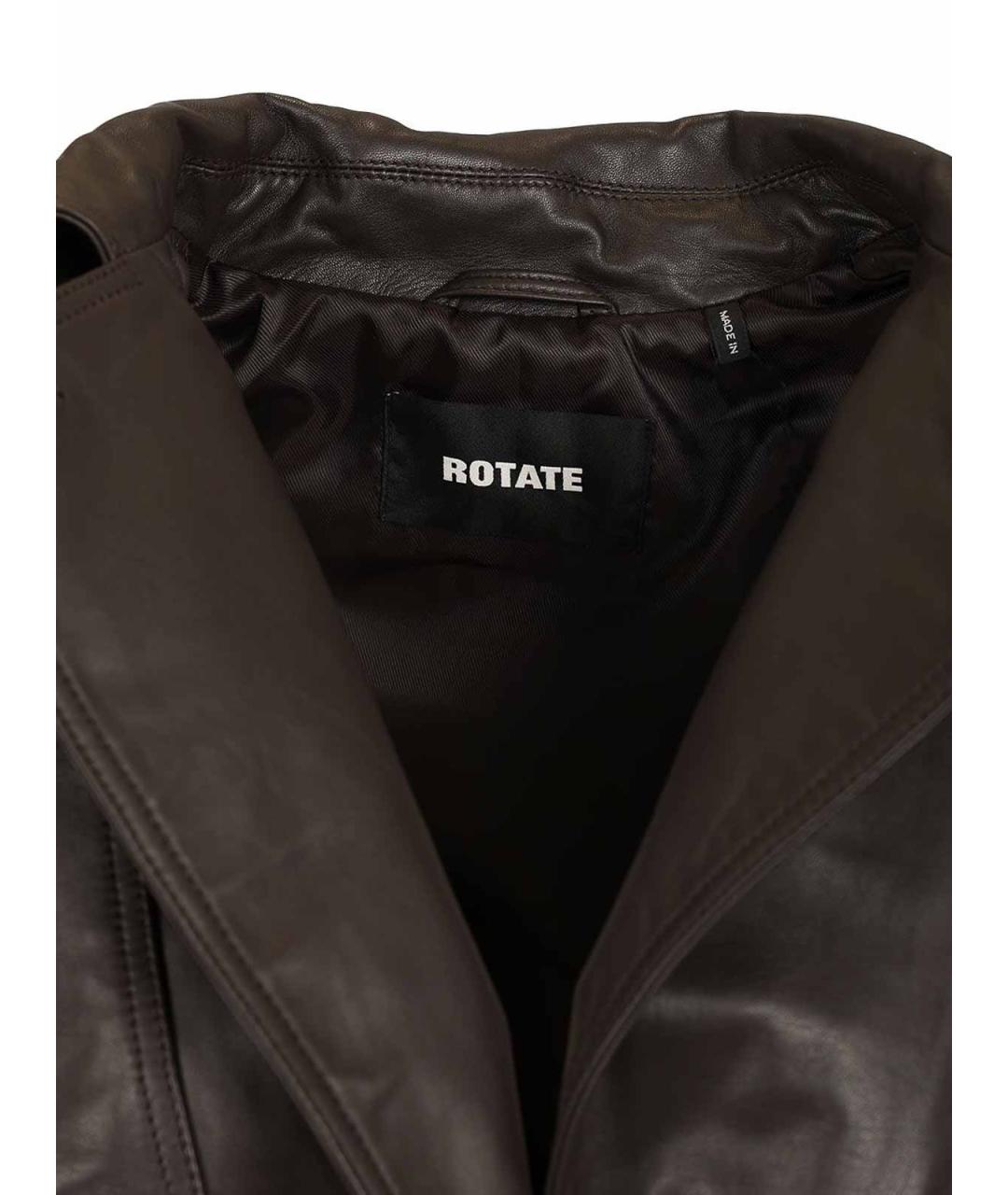 ROTATE Коричневая кожаная куртка, фото 4