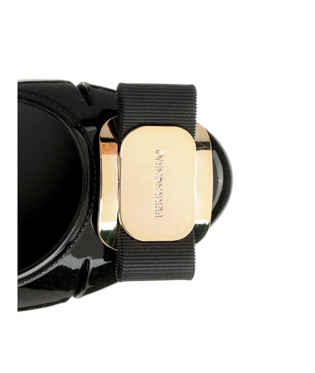 FERRAGAMO Черные резиновые балетки, фото 4