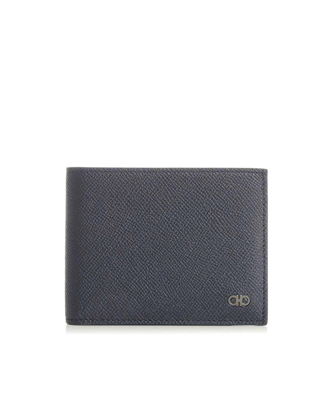 FERRAGAMO Синий кожаный кошелек, фото 1