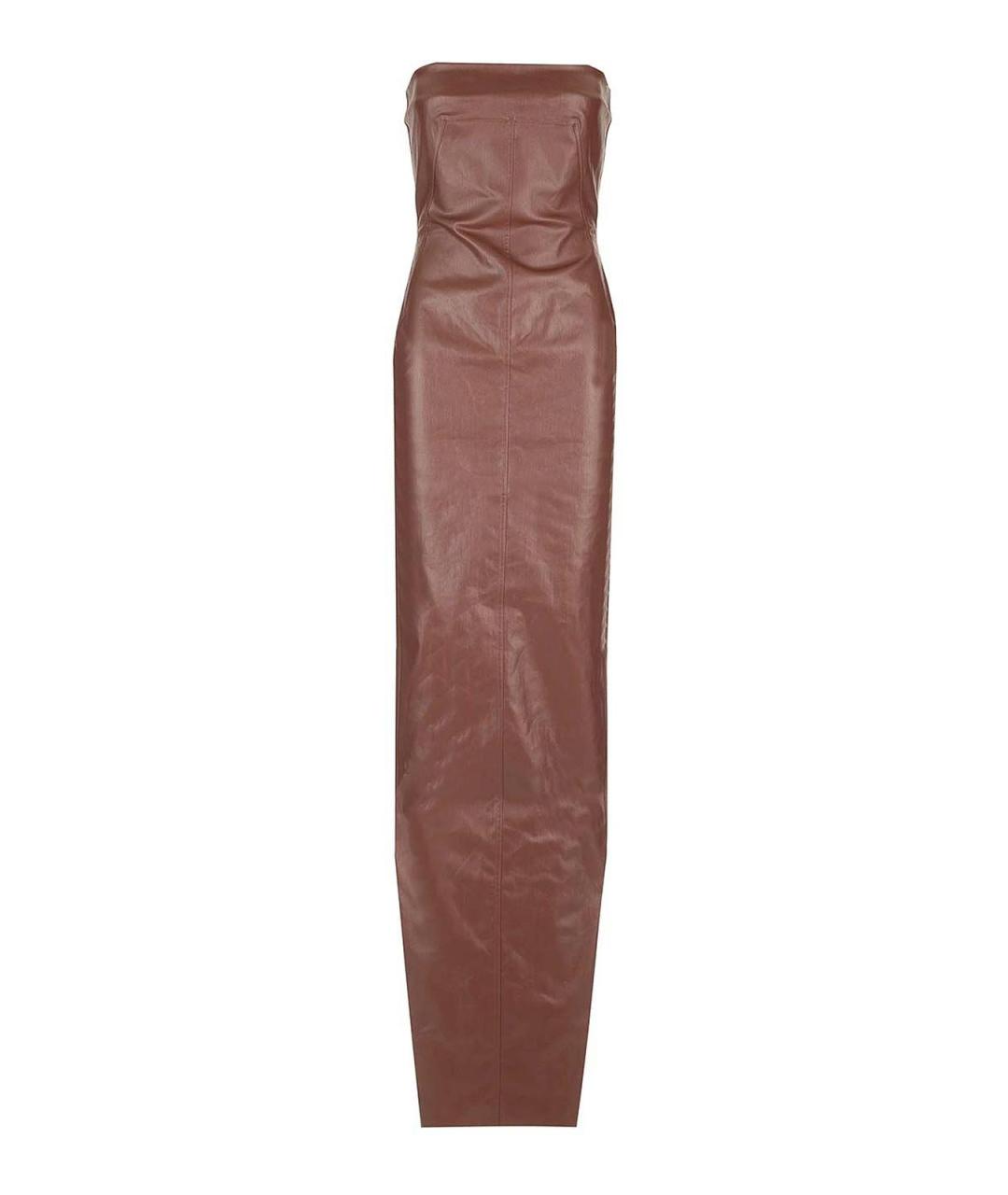 RICK OWENS Коричневое хлопковое платье, фото 1