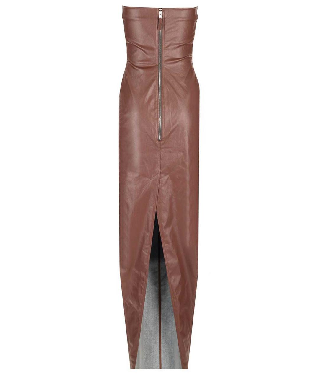 RICK OWENS Коричневое хлопковое платье, фото 2