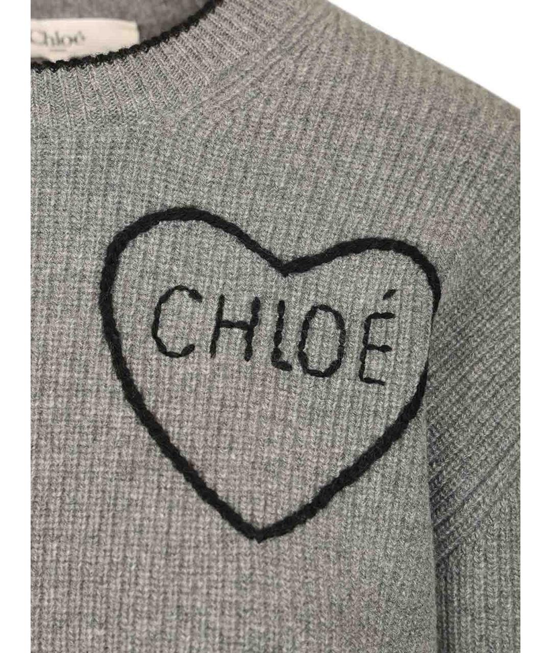 CHLOE Серый кашемировый джемпер / свитер, фото 3