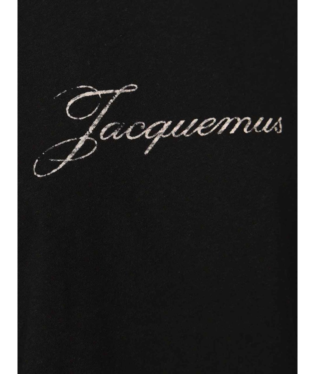 JACQUEMUS Черная хлопковая футболка, фото 3