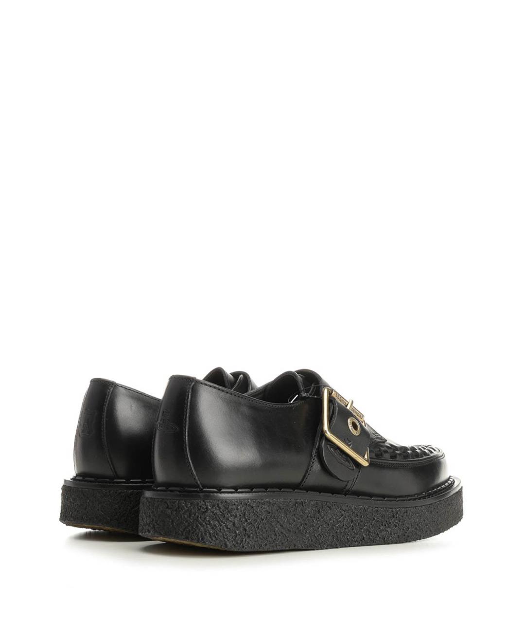 VIVIENNE WESTWOOD Черные кожаные туфли, фото 3