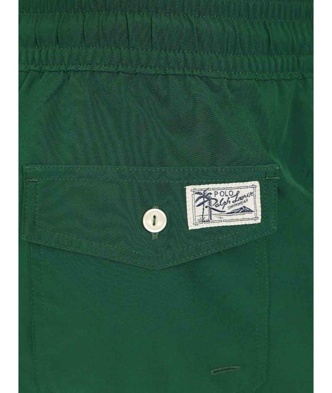 POLO RALPH LAUREN Зеленые полиэстеровые плавки, фото 4