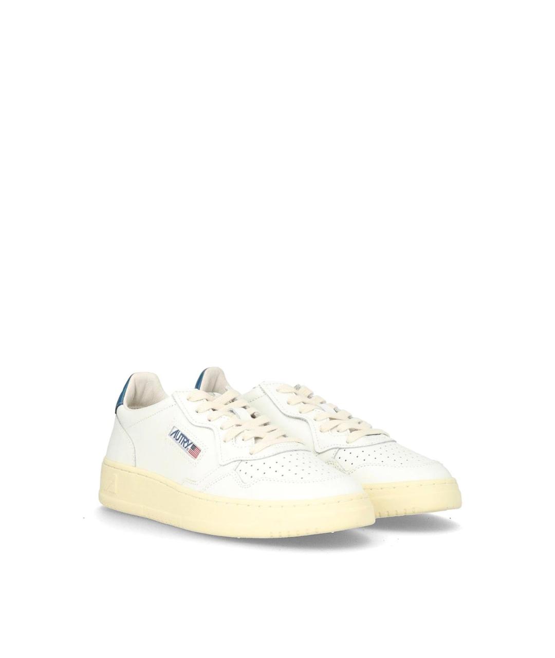 AUTRY Белые кожаные низкие кроссовки / кеды, фото 2