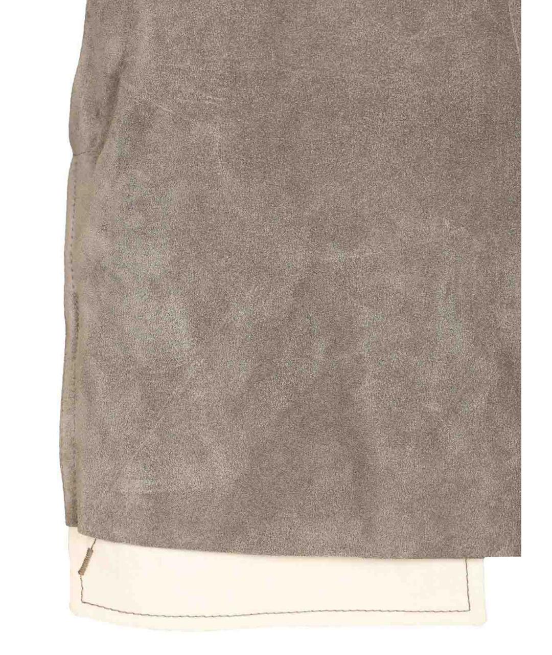 RICK OWENS Кожаная юбка мини, фото 4