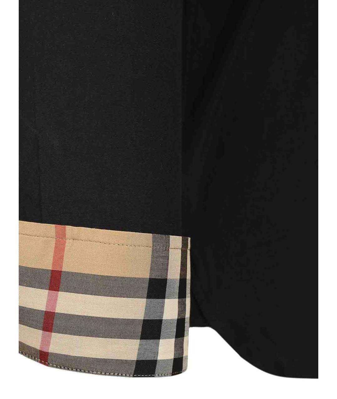BURBERRY Черная хлопковая кэжуал рубашка, фото 5