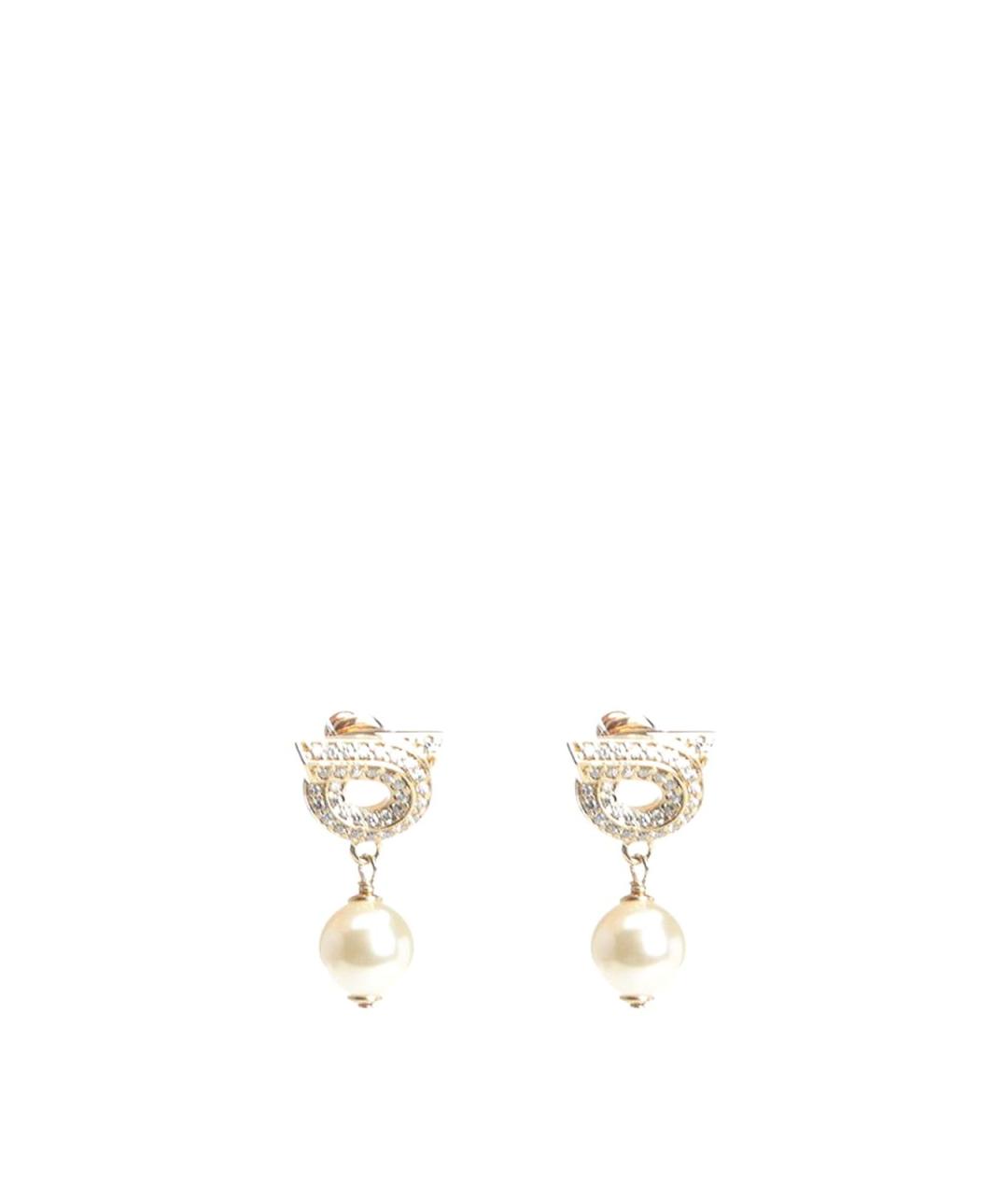 FERRAGAMO Золотые латунные серьги, фото 1