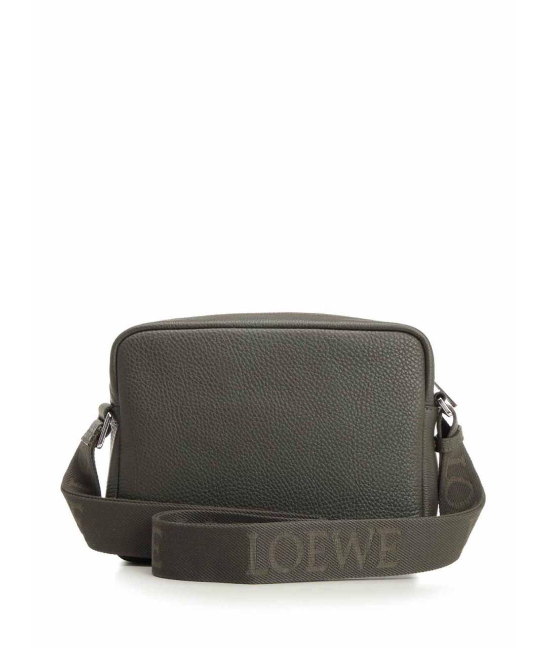 LOEWE Зеленая кожаная сумка на плечо, фото 3