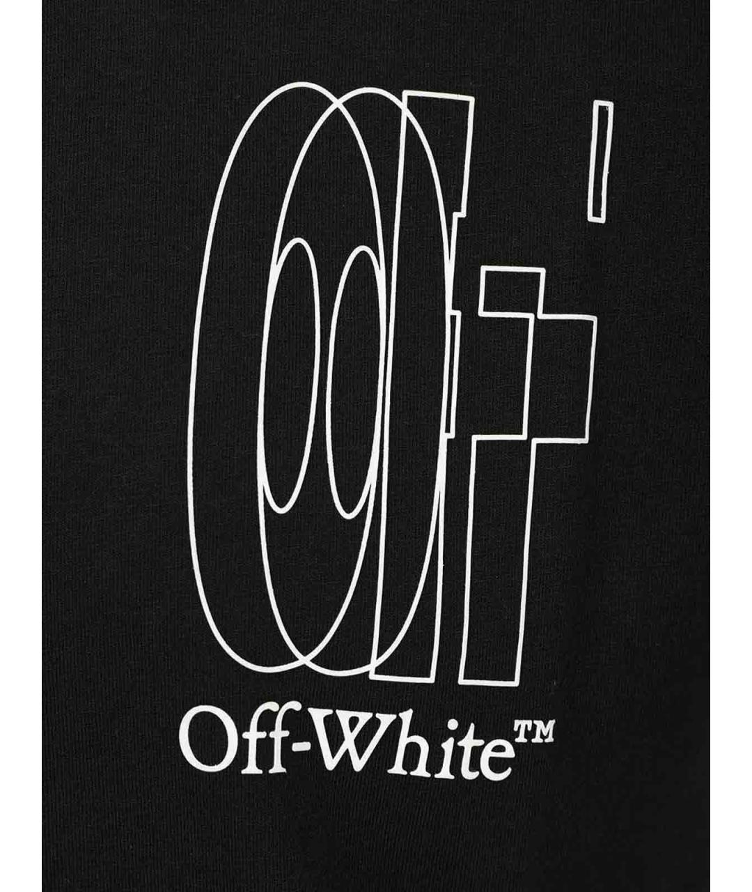 OFF-WHITE Черная хлопковая футболка, фото 3