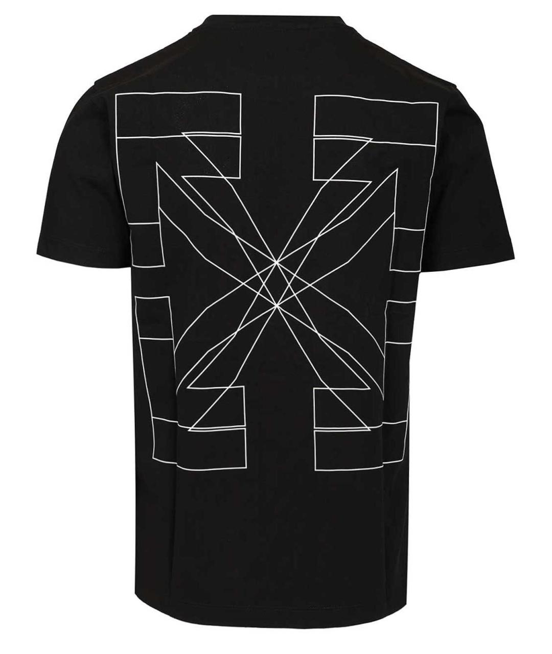 OFF-WHITE Черная хлопковая футболка, фото 2
